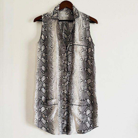 Equipment Silk Snake Python Print Button Down Dress Shirt XS - Picture 1 of 3